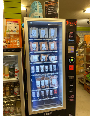 Heck vending machine at Green World Health & Lifestyle, Motueka