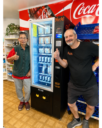 Heck vending machine at Milton Street Store, Nelson